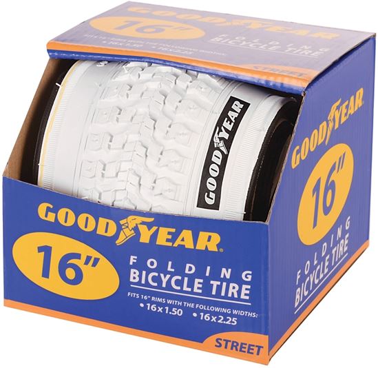 Kent 91053 Bike Tire, Folding, White, For: 16 x 1-1/2 to 2-1/4 in Rim, Pack of 2