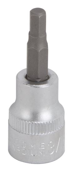 Vulcan Fractional Hex Bit Socket, Chrome, 3/16 in, 3/8 in Drive, 1-7/8 in OAL