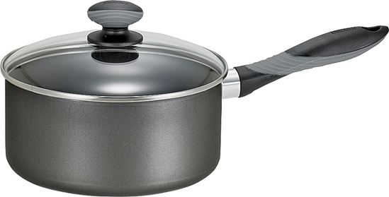 T-fal MIR-A7972384M Non-Stick Sauce Pan with Lid, 2 qt Capacity, Aluminum, Thumb Rest Handle