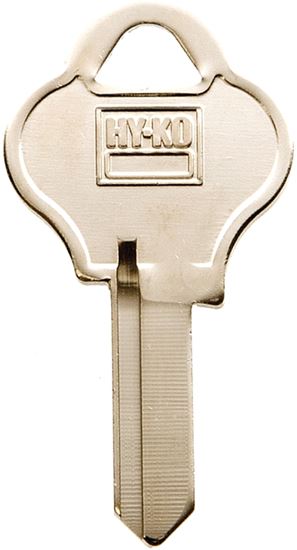 Hy-Ko 11010PA1 Key Blank, Brass, Nickel, For: Pado Cabinet, House Locks and Padlocks, Pack of 10