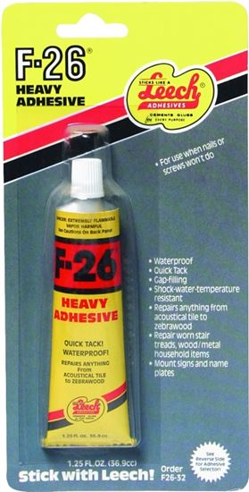 Leech Adhesives F26-32 Construction Adhesive, Beige, 1.25 fl-oz Tube