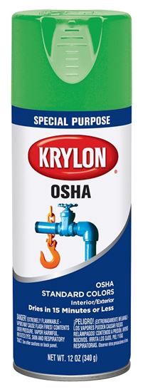 Krylon K02012777 Spray Paint, Gloss, Safety Green, 12 oz