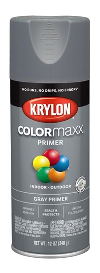 Krylon COLORmaxx K05582007 Primer, Gray, 12 oz