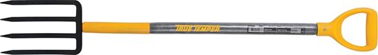 True Temper 2812200 Spading Fork, 7-1/8 in W Tine, 8 in L Tines, Diamond Shaped Tine, 4-Tine, Steel Tine