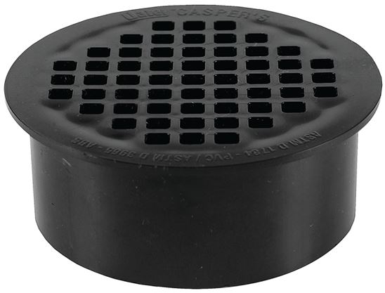 Oatey 43568 Floor Drain, 4 in, Snap-In, ABS Body, Black