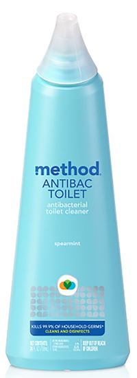 method 1221 Toilet Bowl Cleaner, 24 oz, Liquid, Pleasant, Light Blue