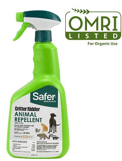 Safer Critter Ridder 5935 Animal Repellent, Ready-To-Use, Repels: Cats, Dogs, Raccoons, Skunks, Squirrels