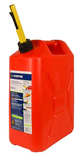 Scepter FG4RVG5 Military Style Gas Can, 5 gal Capacity, HDPE