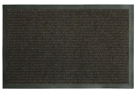 Fanmats 27392 Ribbed Utility Mat, 28 in L, 18 in W, Polypropylene Rug, Brown