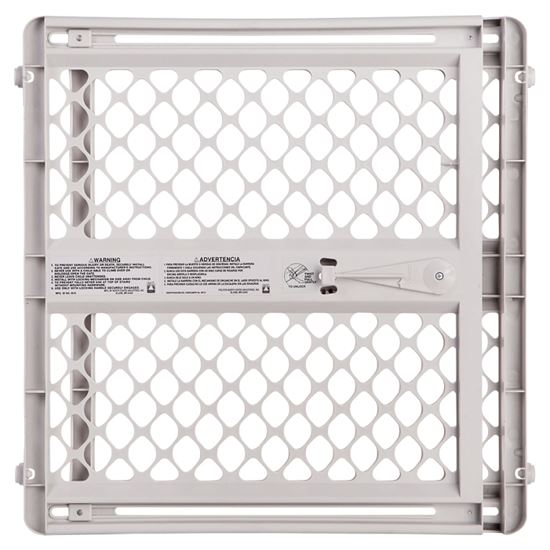 North States Supergate Classic Series 8615 Safety Gate, Plastic, Light Gray, 26 in H Dimensions