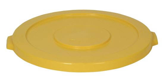 Continental Commercial Huskee 3201YW Receptacle Lid, 32 gal, Plastic, Yellow, For: Huskee 3200 Container