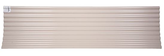 Tuftex SeaCoaster Series 1208C Roof Panel, 12 ft L, 26 in W, Corrugated Profile, Vinyl, Opaque Tan, Pack of 10