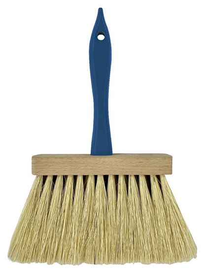 Vulcan Concrete Brush, 8.25 in W Brush, Tampico Bristle, Beige Bristle, Wood Handle