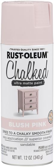 Rust-Oleum 302594 Chalk Spray Paint, Ultra Matte, Blush Pink, 12 oz, Can