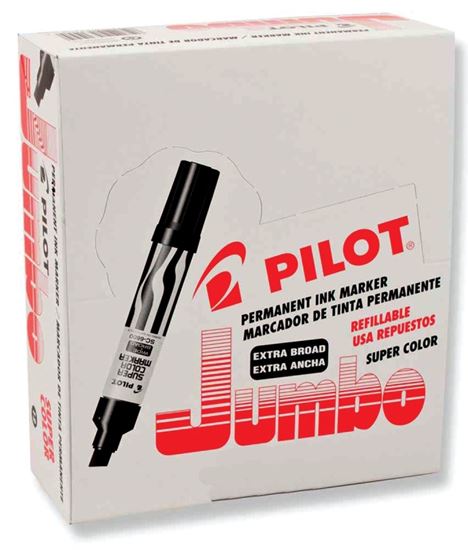 Pilot 43400 Super Color Permanent Marker, Chisel Lead/Tip, Green Lead/Tip, Pack of 12