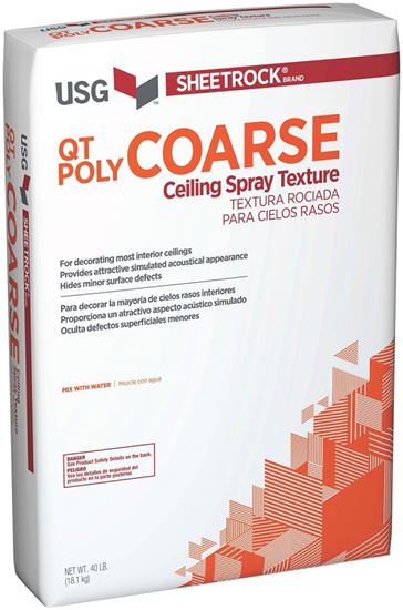 USG 540790 Ceiling Spray Texture, Powder, White, 40 lb Bag
