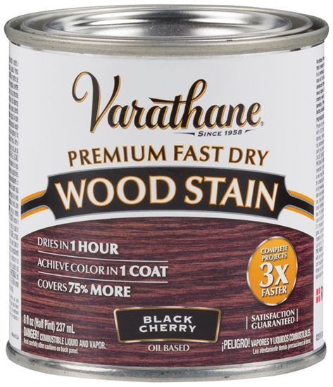 Varathane 262028 Wood Stain, Black Cherry, Liquid, 0.5 pt, Can