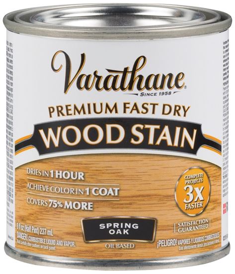 Varathane 262023 Wood Stain, Spring Oak, Liquid, 0.5 pt, Can