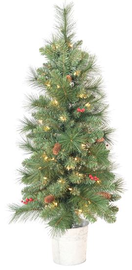 Hometown Holidays 27540 Pre-Lit Tree, 4 ft H, Scotch Pine Family, LE 2 Fusible, Mini Bulb, Clear Light