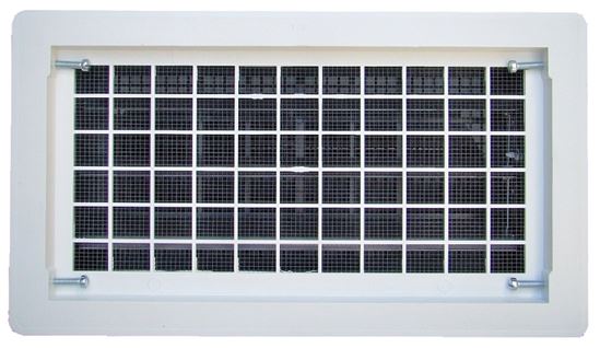 Witten Vent 306MWH Foundation Vent, 65 sq-in Net Free Ventilating Area, Mesh Grill, Thermoplastic, White