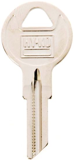 Hy-Ko 11010B1 Key Blank, Brass, Nickel, For: Briggs and Stratton Cabinet, House Locks and Padlocks, Pack of 10