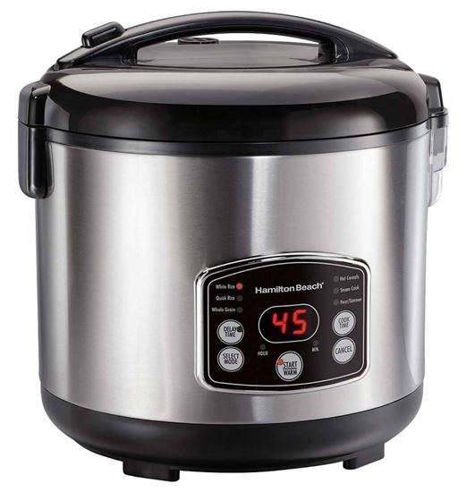 Hamilton Beach 37548 Rice/Hot Cereal Cooker, 2 to 14 cup Capacity, 11.06 in L