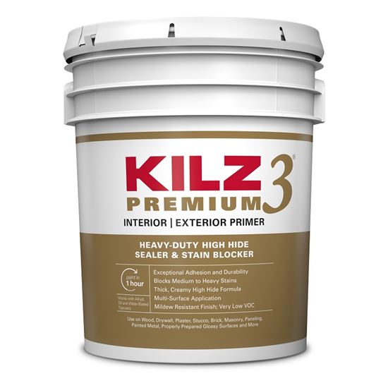 Kilz 13000 Sealer and Primer, White, 5 gal, Pail