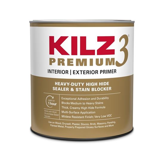 Kilz 13002 Primer, Thick, White, 1 qt, Can