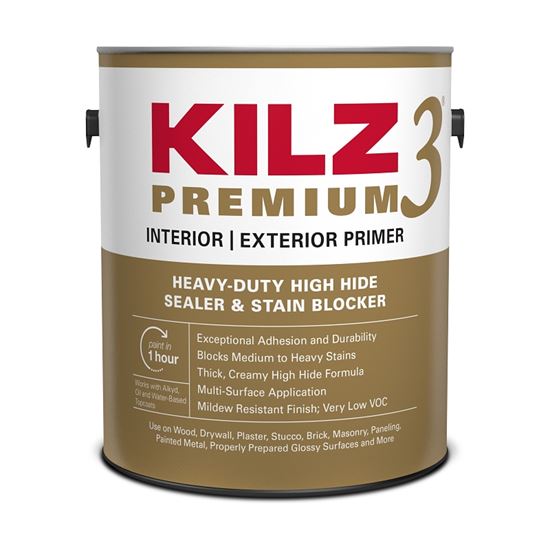 Kilz 13041 Primer, Thick, White, 1 gal, Can, Pack of 4