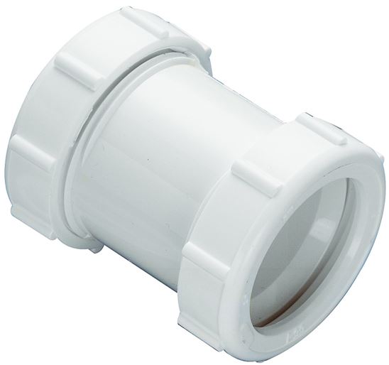 Plumb Pak PP55-4W Sink Drain Coupling, 1-1/2 in, Slip Joint, Polypropylene, White