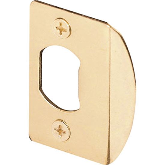 Defender Security E 2232 Strike Plate, 2-1/4 in L, 1-7/16 in W, Steel, Brass