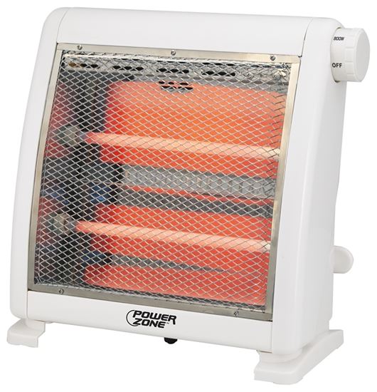 PowerZone H-5511 Infrared Quartz Radiant Heater, 12.5 A, 120 V, 400/800 W, 2-Heating Stage, White