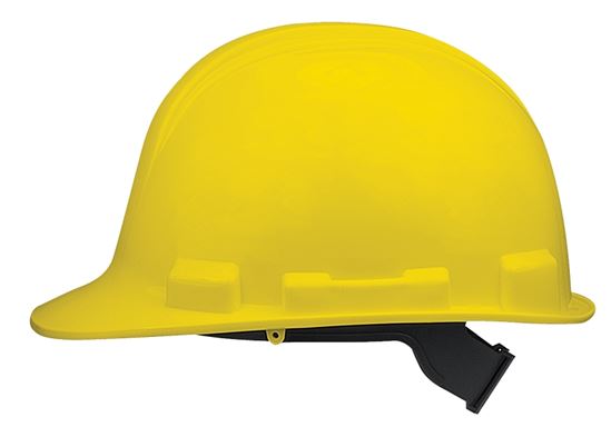 Safety Works SWX00345-01 Hard Hat, 4-Point Textile Suspension, HDPE Shell, Yellow, Class: E