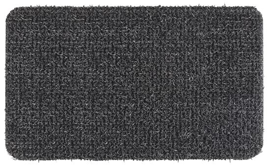 Grassworx 10372029 Door Mat, 29-1/2 in L, 17-1/2 in W, Rectangular, Solid Pattern, Flint