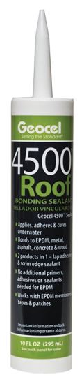 Geocel 4500 Series 55103 Roof Bonding Sealant, Black, Liquid, 10 oz Cartridge, Pack of 24