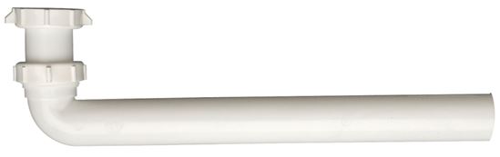 Plumb Pak PP66-9W Drain Tube, 1-1/2 in, 15 in L, Slip Joint, Polypropylene, White