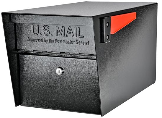 Mail Boss 7506 Curbside Mailbox, Steel, Powder-Coated, 10-3/4 in W, 21 in D, 11-1/4 in H, Black