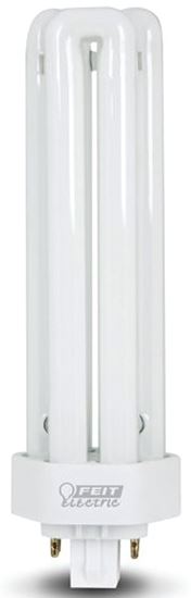 Feit Electric PLT42E/35 Compact Fluorescent Bulb, 42 W, T4 Lamp, GX24Q-4 Lamp Base, 3000 Lumens, 3500 K Color Temp