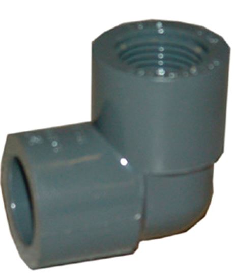 Lasco 807015BC Pipe Elbow, 1-1/2 in, Slip x Female, 90 deg Angle, PVC, SCH 80 Schedule