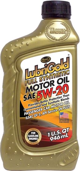 Warren LubriGold dexos1 402056 Motor Oil, 5W-20, 32 oz, Pack of 6