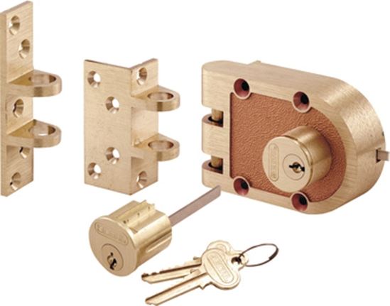 Prime-Line Segal SE 19361 Deadlock, Keyed Different Key, Bronze, Brushed Brass