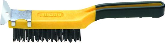 Allway Tools SB411 Wire Brush, Carbon Steel Bristle, 12 in OAL