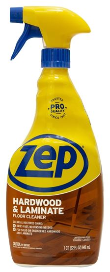 Zep ZUHLF32 Floor Cleaner, 32 oz Bottle, Liquid, Pleasant Lemon, Clear