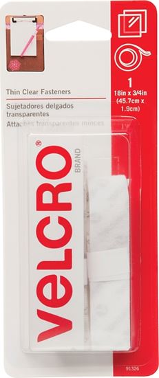 FASTENER VELCRO TAPE 18IN CLR, Pack of 6