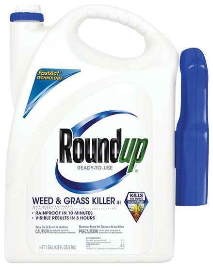 Roundup 5002610 Weed and Grass Killer, Liquid, Spray Application, 1 gal Bottle