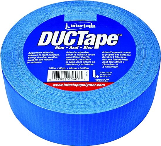 IPG 20C-BL2 Duct Tape, 60 yd L, 1.88 in W, Polyethylene-Coated Cloth Backing, Blue