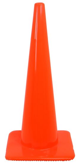 Safety Works 10073409 Safety Cone, 18 in H Cone, Bright Orange Cone