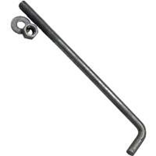 ProFIT AG12 Anchor Bolt, 12 in L, Steel, Galvanized, 50/PK, Pack of 50