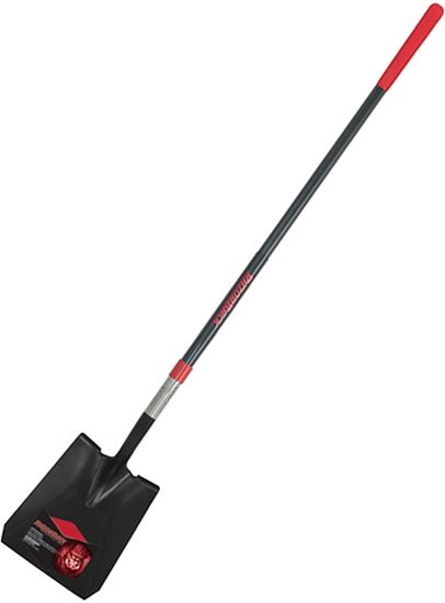 Razor-Back 2594500 Shovel, 9-1/2 in W Blade, Steel Blade, Fiberglass Handle, Cushion Grip Handle, 48 in L Handle