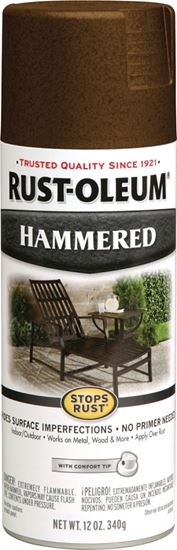 Rust-Oleum 210880 Hammered Spray Paint, Hammered, Brown, 12 oz, Can
